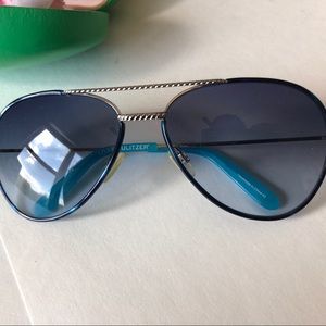 Blue Lilly Pulitzer Aviator sun glasses